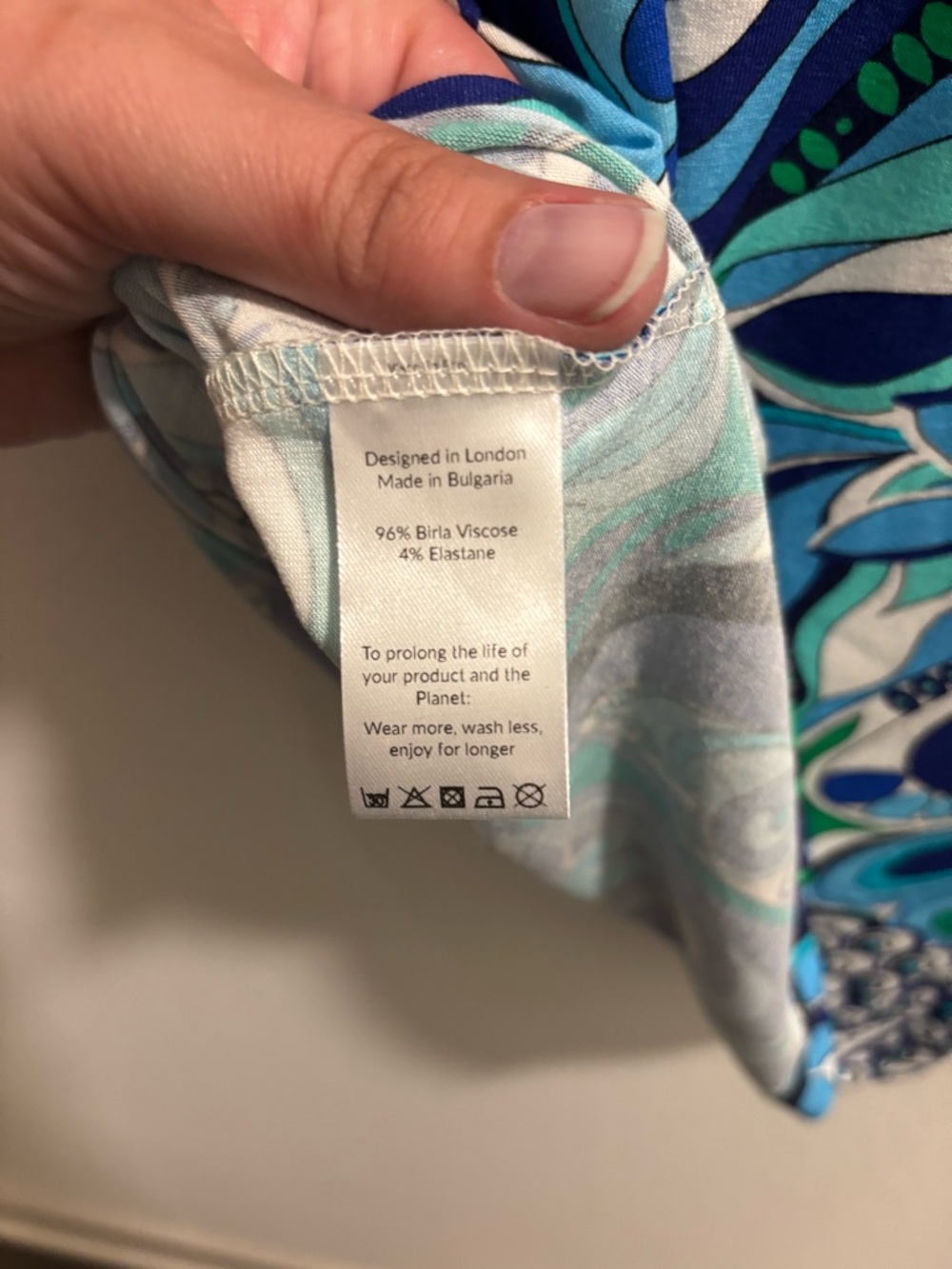 NWT Saint + Sofia Boyfriend Tee in paradise, size 4 (US), size XS (EU) - Picture 6 of 6